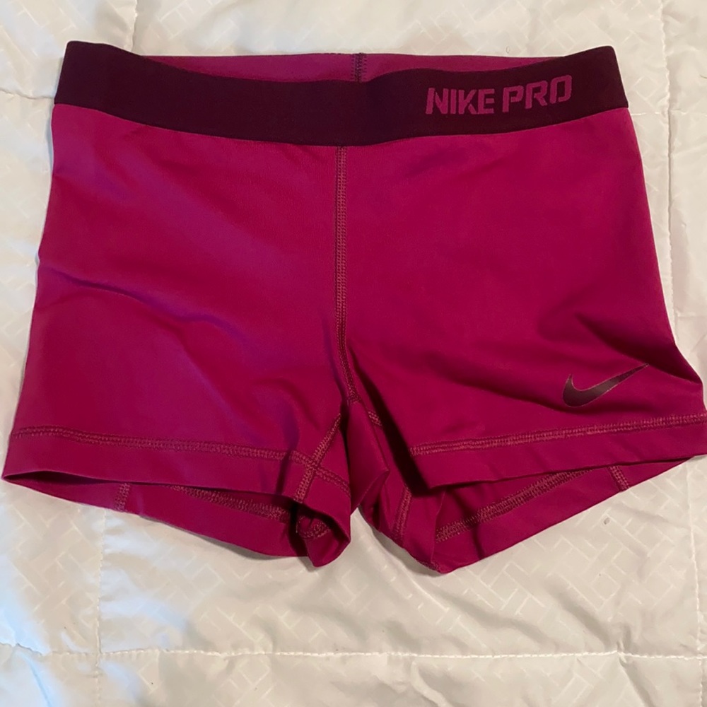 Pink Nike Pro Shorts